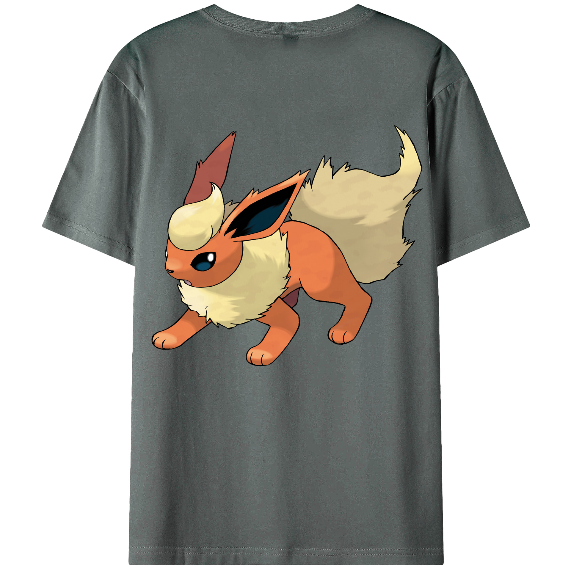 （画像用） ポケットモンスター Pokémon 綿100％ メンズ半袖Tシャツ（バックプリント） 通気性